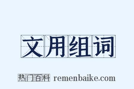 文用组词是什么意思的图片